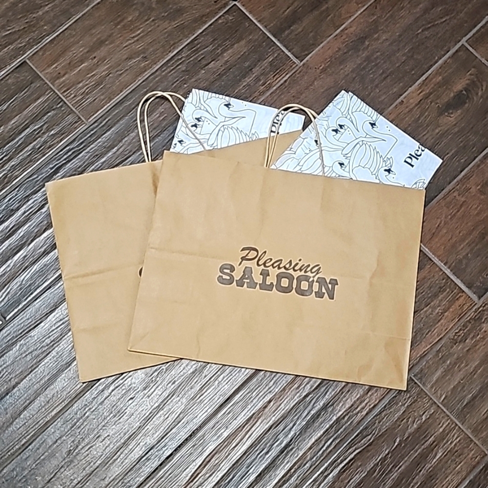 Pleasing Brown Shopping Bag with Matching Tissue Paper Harry Styles Austin, TX